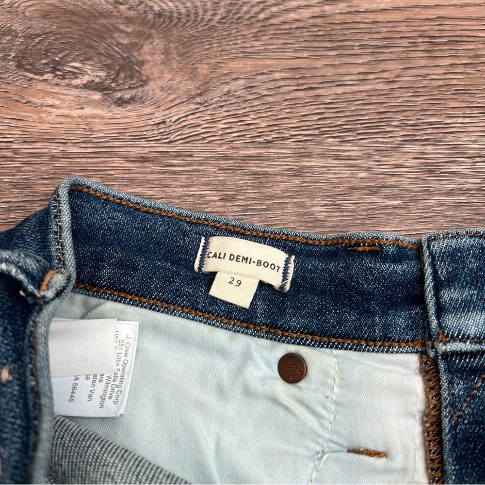 ❄️ Madewell Cali Demi-Boot Jeans Medium Wash Size 29 Stretch - Picture 4 of 14